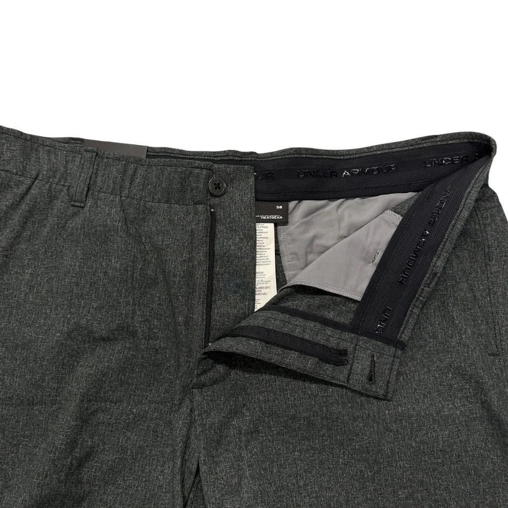 Under Armour Drive Golf Shorts Men 38 Charcoal Grey Heather 1309551 HeatGear NWT